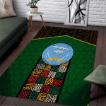 Mali Map Area Rug Vulture in Gliding Flight - African Patterns Design