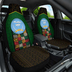 Mali Map Car Seat Cover Vulture in Gliding Flight - African Patterns Design