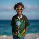 Mali Map Kid Hawaiian Shirt Vulture in Gliding Flight - African Patterns Design