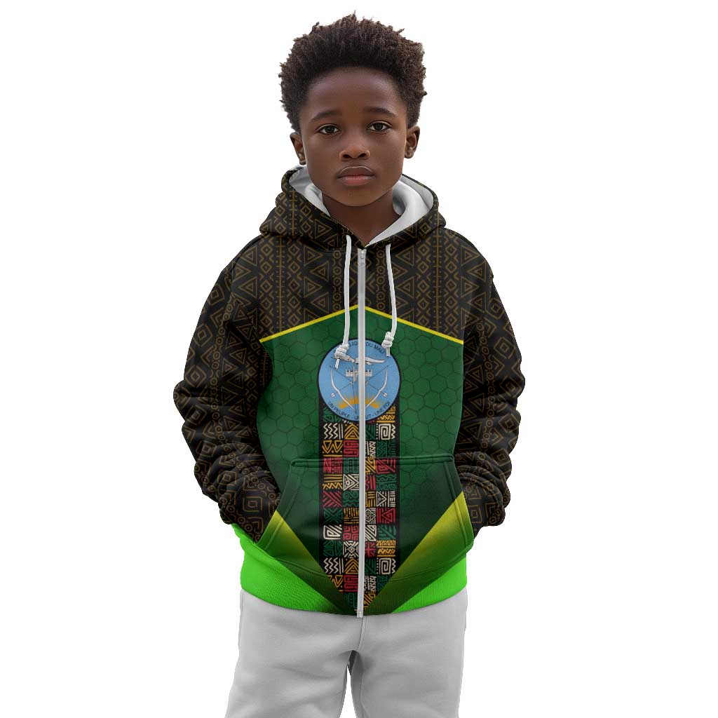 Mali Map Kid Hoodie Vulture in Gliding Flight - African Patterns Design