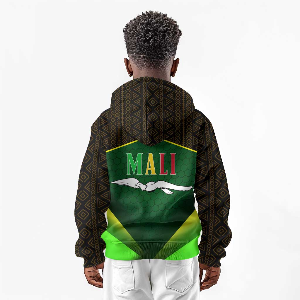 Mali Map Kid Hoodie Vulture in Gliding Flight - African Patterns Design