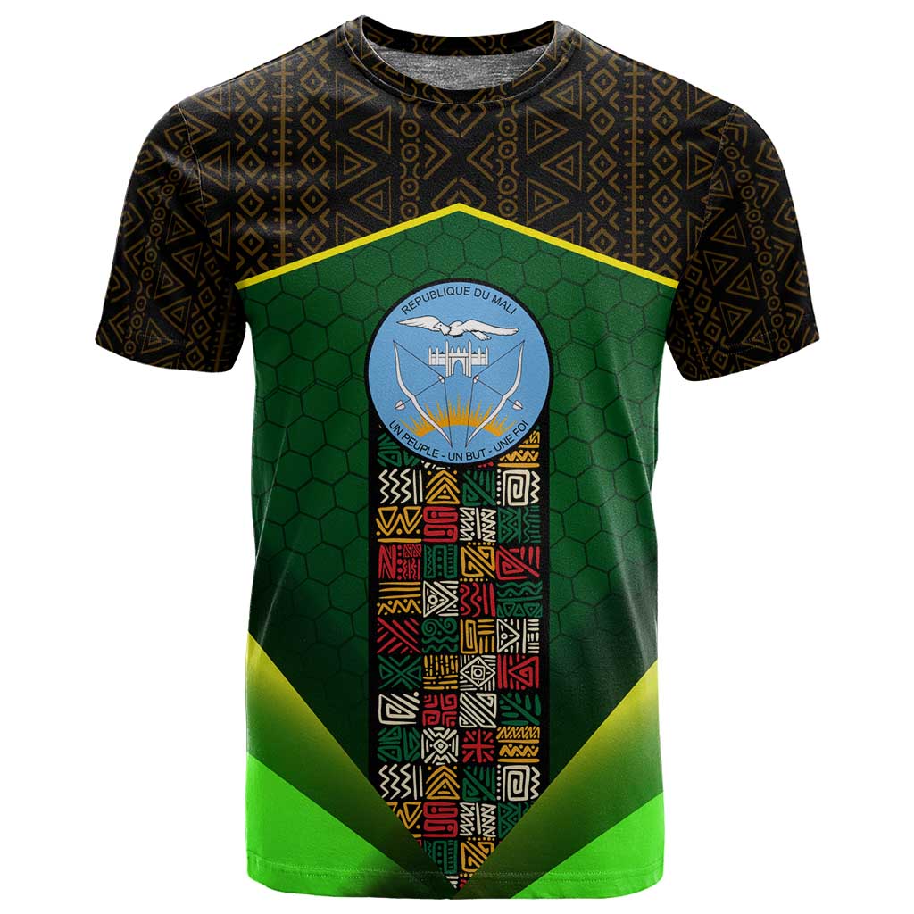 Mali Map T shirt Vulture in Gliding Flight - African Patterns Design