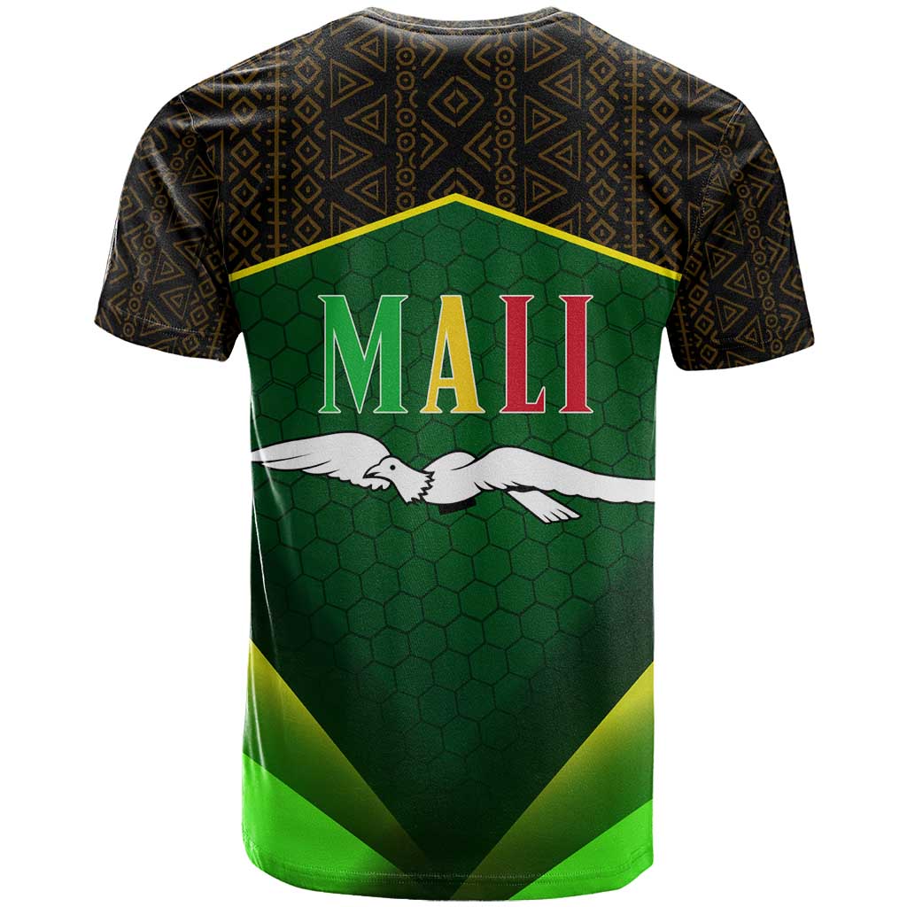 Mali Map T shirt Vulture in Gliding Flight - African Patterns Design