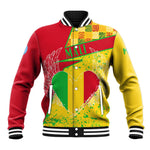 Mali in My Heart Baseball Jacket Map with National Flag Colors