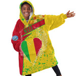 Mali in My Heart Kid Wearable Blanket Hoodie Map with National Flag Colors