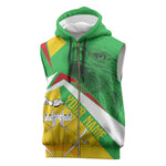 Mali Vulture Eagles Sleeveless Zip Hoodie African Pattern Flag Color - African Pride