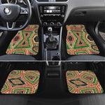 Darfur Sudan Car Mats Red Green Beige Tribal Pattern - African Pride