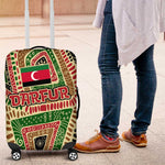 Darfur Sudan Luggage Cover Red Green Beige Tribal Pattern - African Pride