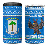 Equatorial Guinea Christmas 4 in 1 Can Cooler Tumbler Nzalang Noel Eagle Flag Snowflakes - African Pride