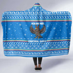 Equatorial Guinea Christmas Hooded Blanket Nzalang Noel Eagle Flag Snowflakes - African Pride