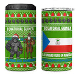 Equatorial Guinea Christmas 4 in 1 Can Cooler Tumbler Santa Gorilla Gift Basket - African Pride