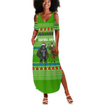 Equatorial Guinea Christmas Summer Maxi Dress Santa Gorilla Gift Basket - African Pride