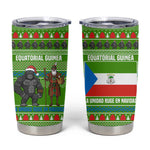 Equatorial Guinea Christmas Tumbler Cup Santa Gorilla Gift Basket - African Pride
