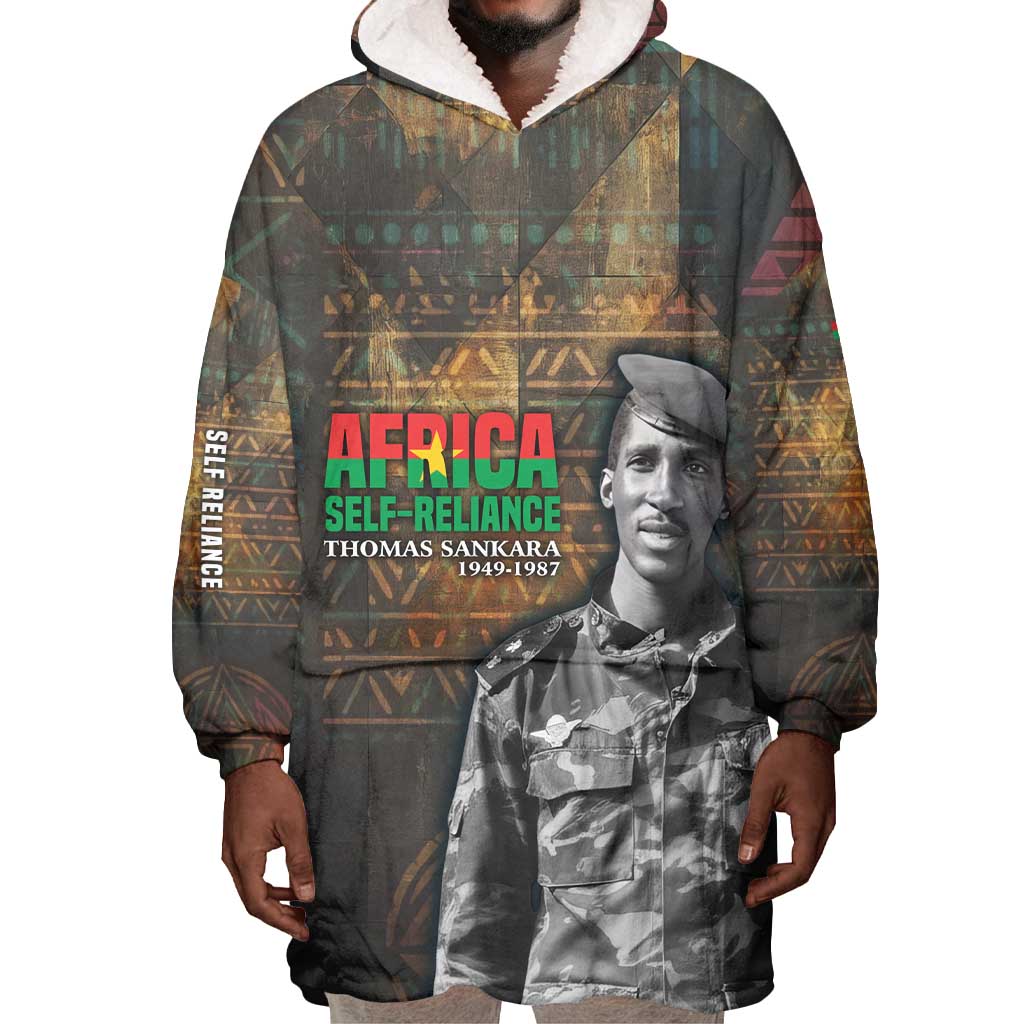 Ibrahim Traore Thomas Sankara Wearable Blanket Hoodie Make Burkina Faso Great Again LT15 main image 1