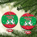 Christmas Burkina Faso Ceramic Ornament Snowflake Horses and Coat of Arms - African Pride