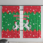 Christmas Burkina Faso Window Curtain Snowflake Horses and Coat of Arms - African Pride