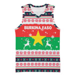 Christmas Burkina Faso Basketball Jersey Reindeer Star Design - African Pride