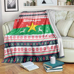 Christmas Burkina Faso Blanket Reindeer Star Design - African Pride