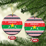 Christmas Burkina Faso Ceramic Ornament Reindeer Star Design - African Pride