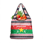 Christmas Burkina Faso Grocery Bag Reindeer Star Design - African Pride
