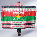 Christmas Burkina Faso Hooded Blanket Reindeer Star Design - African Pride