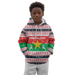 Christmas Burkina Faso Kid Hoodie Reindeer Star Design - African Pride