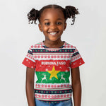 Christmas Burkina Faso Kid T shirt Reindeer Star Design - African Pride