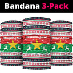 Christmas Burkina Faso Neck Gaiter Reindeer Star Design - African Pride