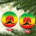 Ethiopia Christmas Ceramic Ornament Mountain Gazelle Sunset Ethiopian Flag - African Pride