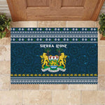 Sierra Leone Christmas Rubber Doormat Ornamental Coat of Arms and Festive Motif - African Pride