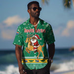 South Africa Christmas Hawaiian Shirt Santa Reindeer and Africa Map - African Pride
