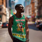 South Africa Christmas Men Tank Top Santa Reindeer and Africa Map - African Pride