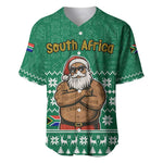South Africa Christmas Baseball Jersey Christmas Santa Claus Tattoo - African Pride