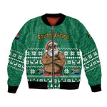 South Africa Christmas Bomber Jacket Christmas Santa Claus Tattoo - African Pride
