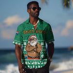 South Africa Christmas Hawaiian Shirt Christmas Santa Claus Tattoo - African Pride