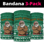 South Africa Christmas Neck Gaiter Christmas Santa Claus Tattoo - African Pride