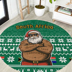South Africa Christmas Round Carpet Christmas Santa Claus Tattoo - African Pride