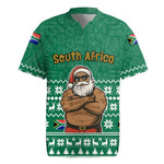 South Africa Christmas Rugby Jersey Christmas Santa Claus Tattoo - African Pride