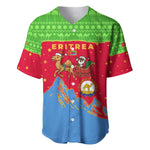 Eritrea Christmas Baseball Jersey Santa Claus Camel Sleigh National Emblem - African Pride