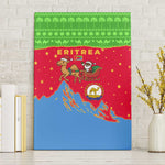 Eritrea Christmas Canvas Wall Art Santa Claus Camel Sleigh National Emblem - African Pride