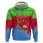 Eritrea Christmas Hoodie Santa Claus Camel Sleigh National Emblem - African Pride