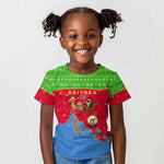 Eritrea Christmas Kid T shirt Santa Claus Camel Sleigh National Emblem - African Pride