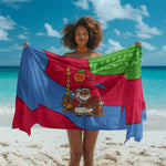 Eritrea Christmas Sarong African Santa Gingerbread Harp National Flag Colors - African Pride