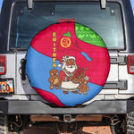 Eritrea Christmas Spare Tire Cover African Santa Gingerbread Harp National Flag Colors - African Pride