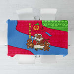 Eritrea Christmas Tablecloth African Santa Gingerbread Harp National Flag Colors - African Pride