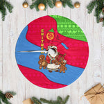 Eritrea Christmas Tree Skirt African Santa Gingerbread Harp National Flag Colors - African Pride