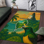 Sao Tome and Principe Area Rug Tropical Island Bird and Cocoa Forest - African Pride