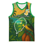Sao Tome and Principe Basketball Jersey Tropical Island Bird and Cocoa Forest - African Pride