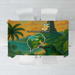 Sao Tome and Principe Tablecloth Tropical Island Bird and Cocoa Forest - African Pride