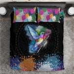 Where the Sunbird Sings Bedding Set Sao Tome and Principe Flag - Color Splash Art - African Pride